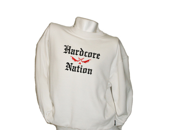 Sweater Hardcore Nation Eyes (wit)